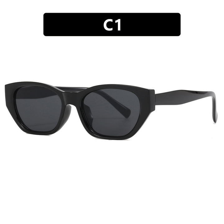 Ladies Cat-Eye Sunglasses with transparent, geometric frame Bowlift