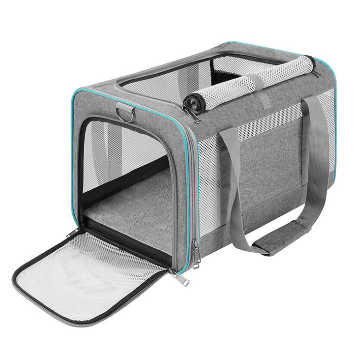 Portable Pet Travel Bag with Breathable Mesh Bowlift