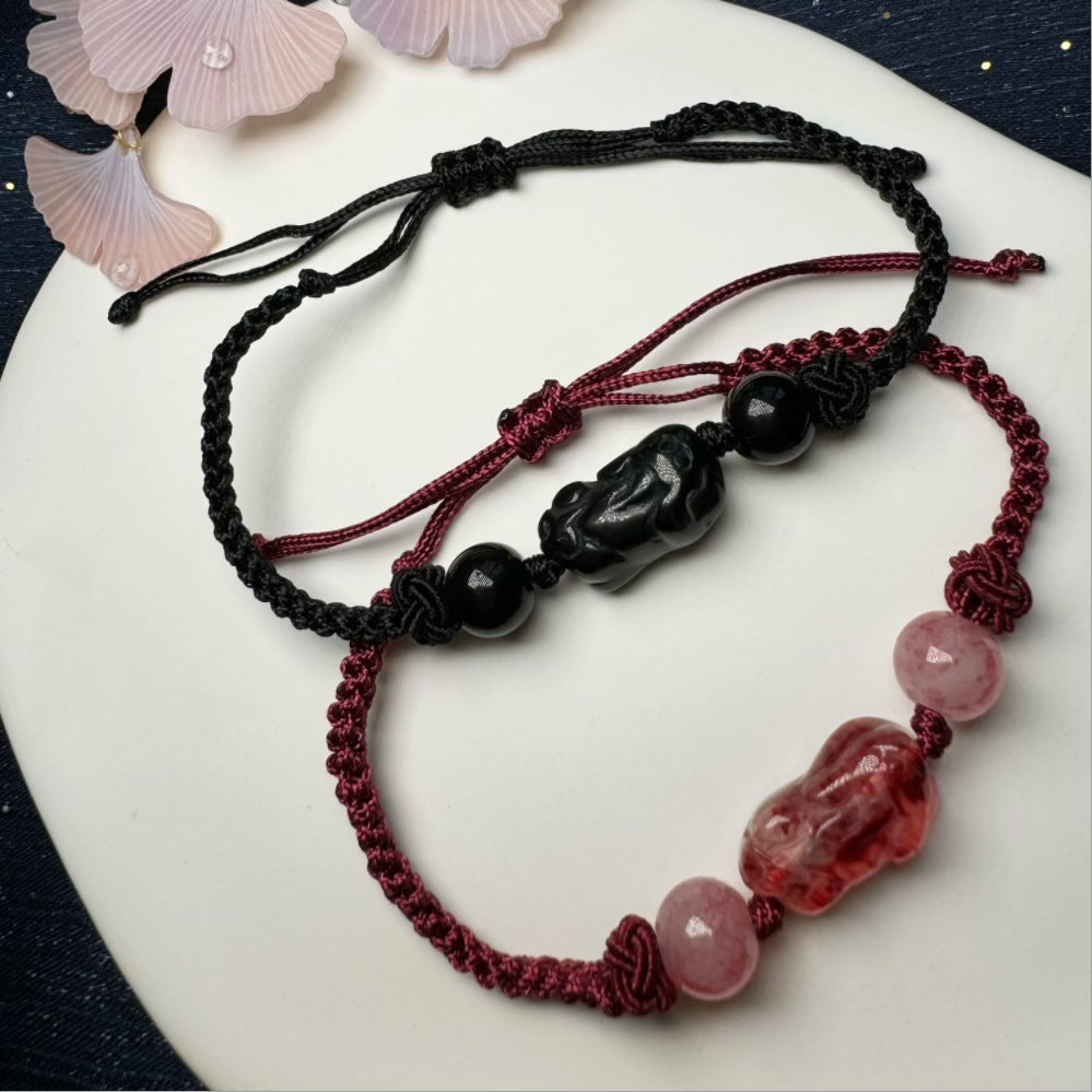 Adjustable Macrame Protective Charm Bracelet Bowlift