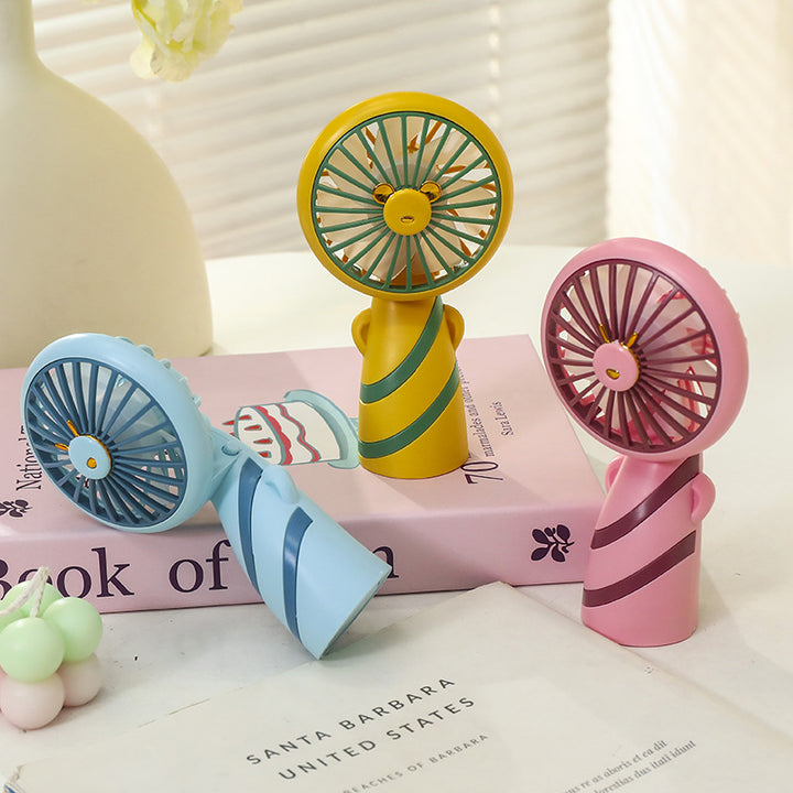 Women portable USB hand fan with cute design Bowlift
