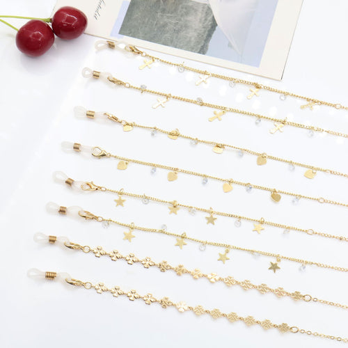 Cross-Embellished Eyewear Chain Bowlift