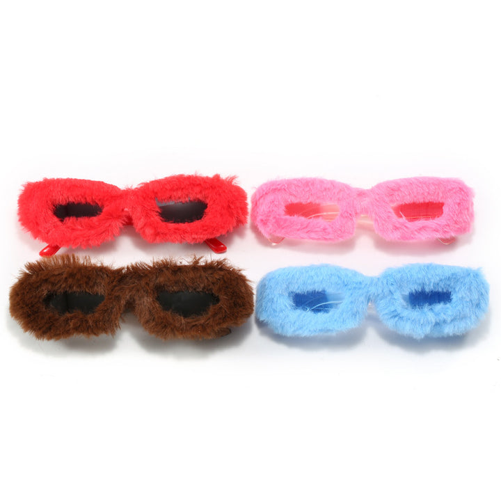 Ladies extravagant sunglasses with luxurious fur frame Bowlift