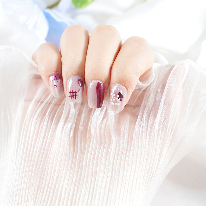 Creative Character-Inspired Press-On Nail Set Bowlift