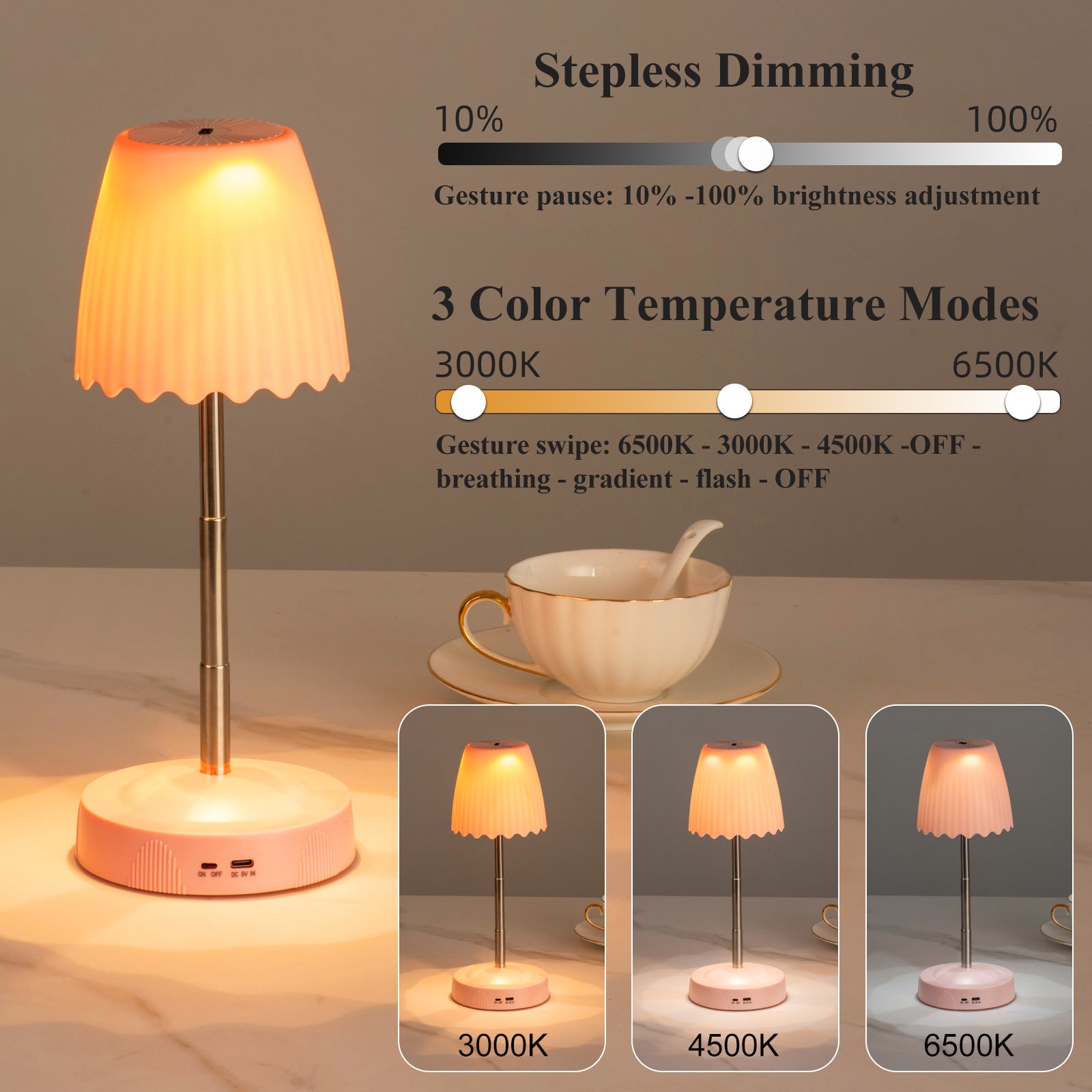 Viral Wireless Charging Night Light, Creative Bedroom Bedside Atmosphere Lamp