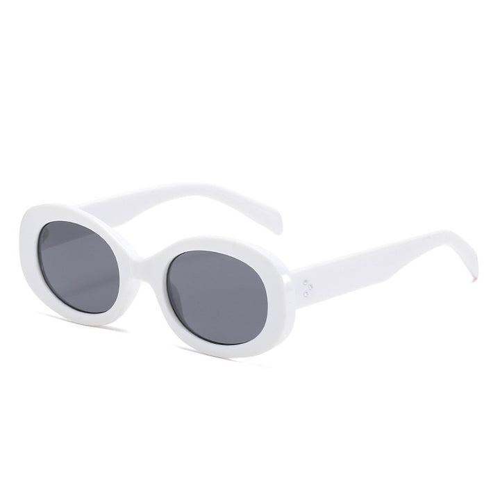 Vintage-Style Oval Frame Sunglasses Bowlift