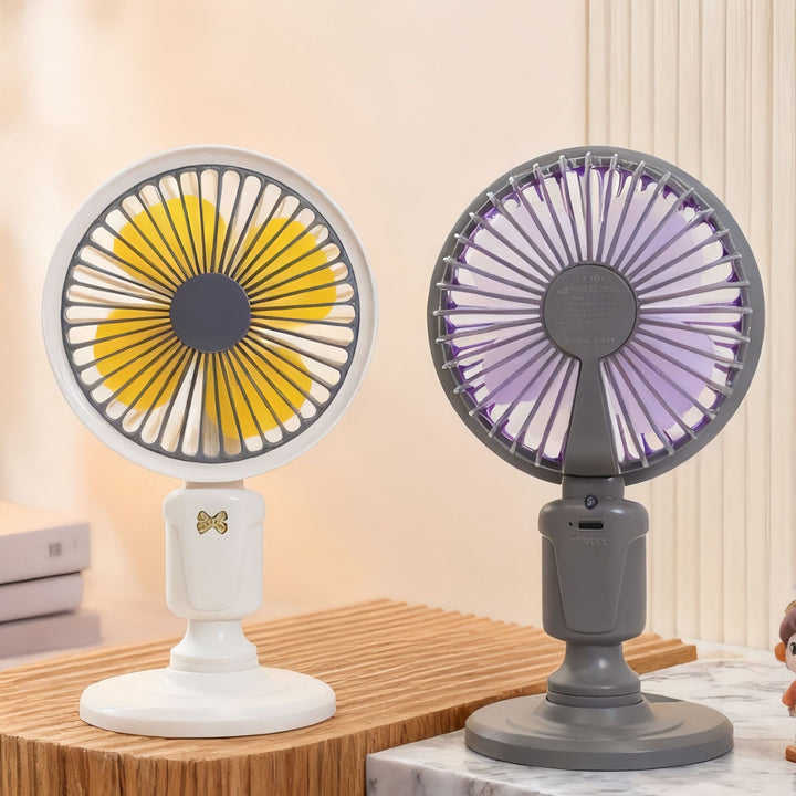 Women's Mini Desk Fan with Flexible Tilt Angle Bowlift