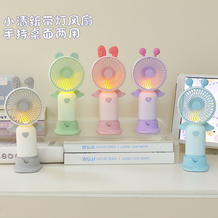 Ladies portable hand fan with cute animal design Bowlift