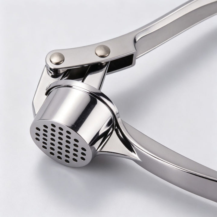 Heavy-Duty Stainless Steel Garlic Press with Ergonomic Leverage Handle Bowlift