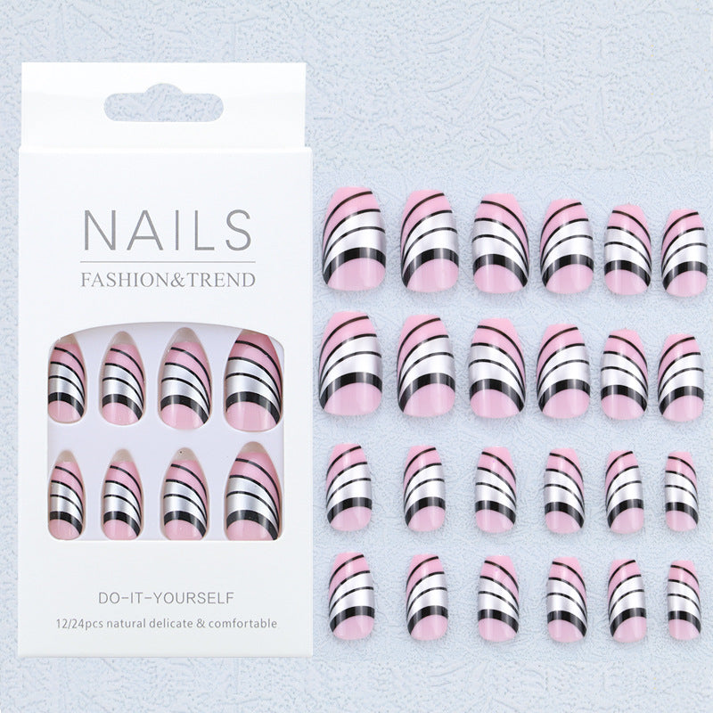 Artistic Graphic Press-On Nail Set Bowlift