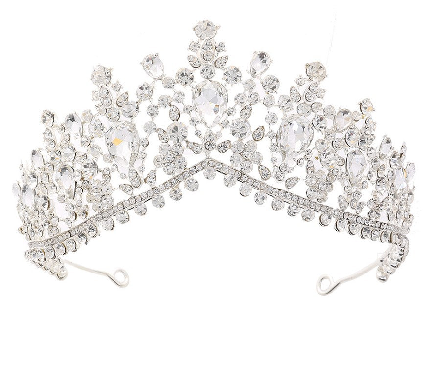 Women's Glamorous Tiara with Rhinestone and Crystal Embellishments Bowlift