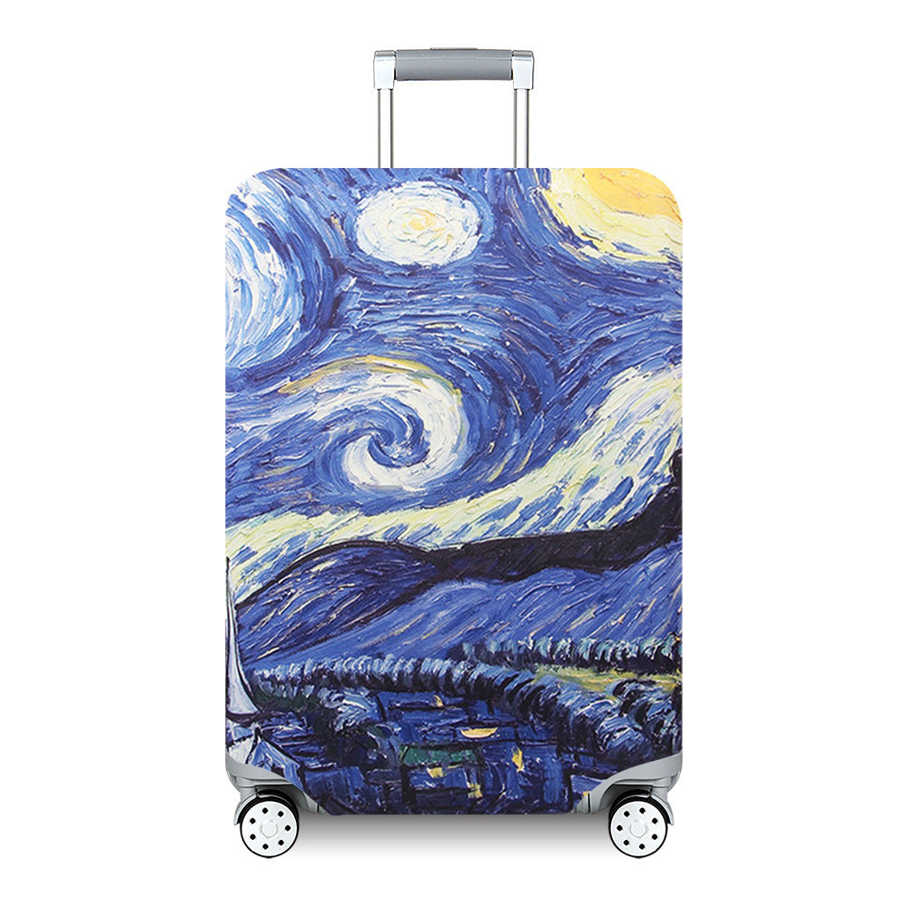 Ladies Hard Shell Suitcase with Playful Animal and Flower Pattern Bowlift