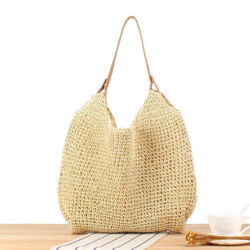 Handbag Made from Hand-Knotted Natural Material with Extra Large Storage Bowlift