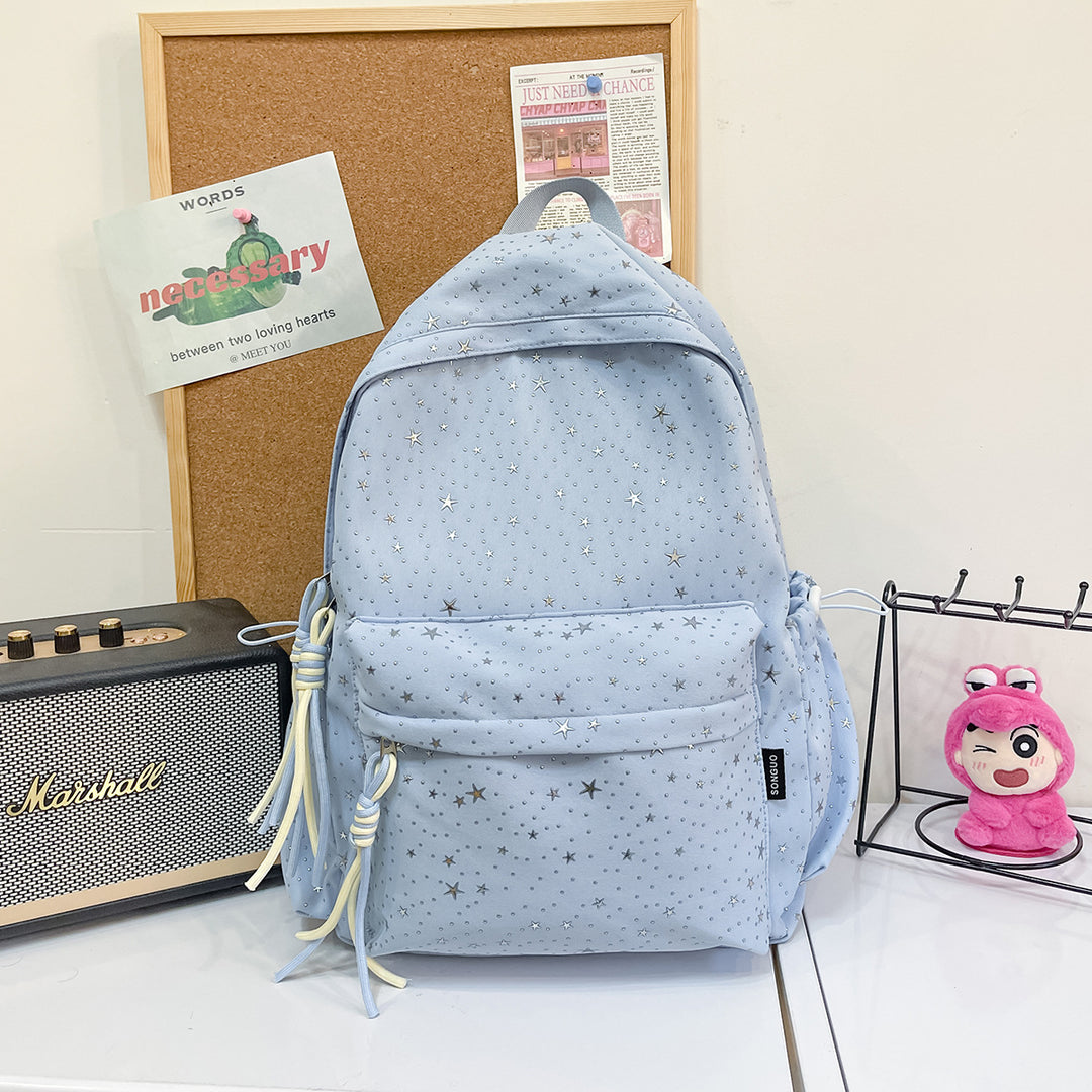 Star-Patterned Casual Backpack