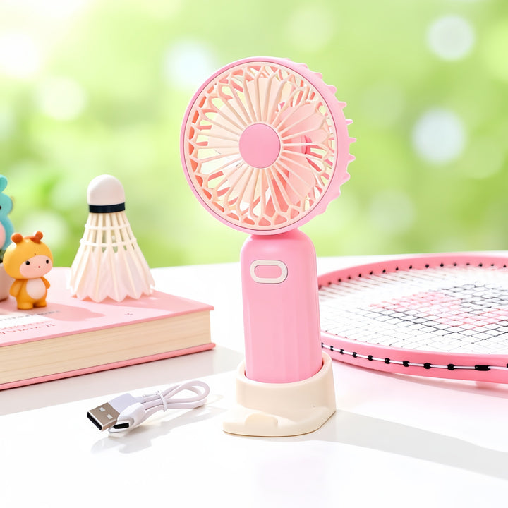 Women Portable Mini Fan with Spiral Structure and USB Connection Bowlift