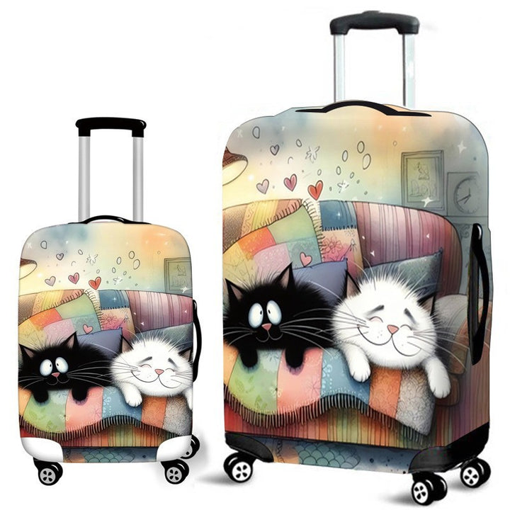 Unisex hard-shell travel suitcase with creative giraffe motif Bowlift