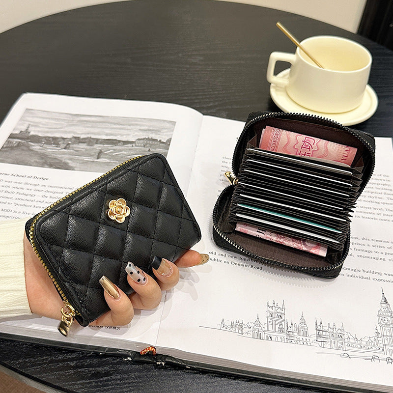 Quilted Zippered Card Holder