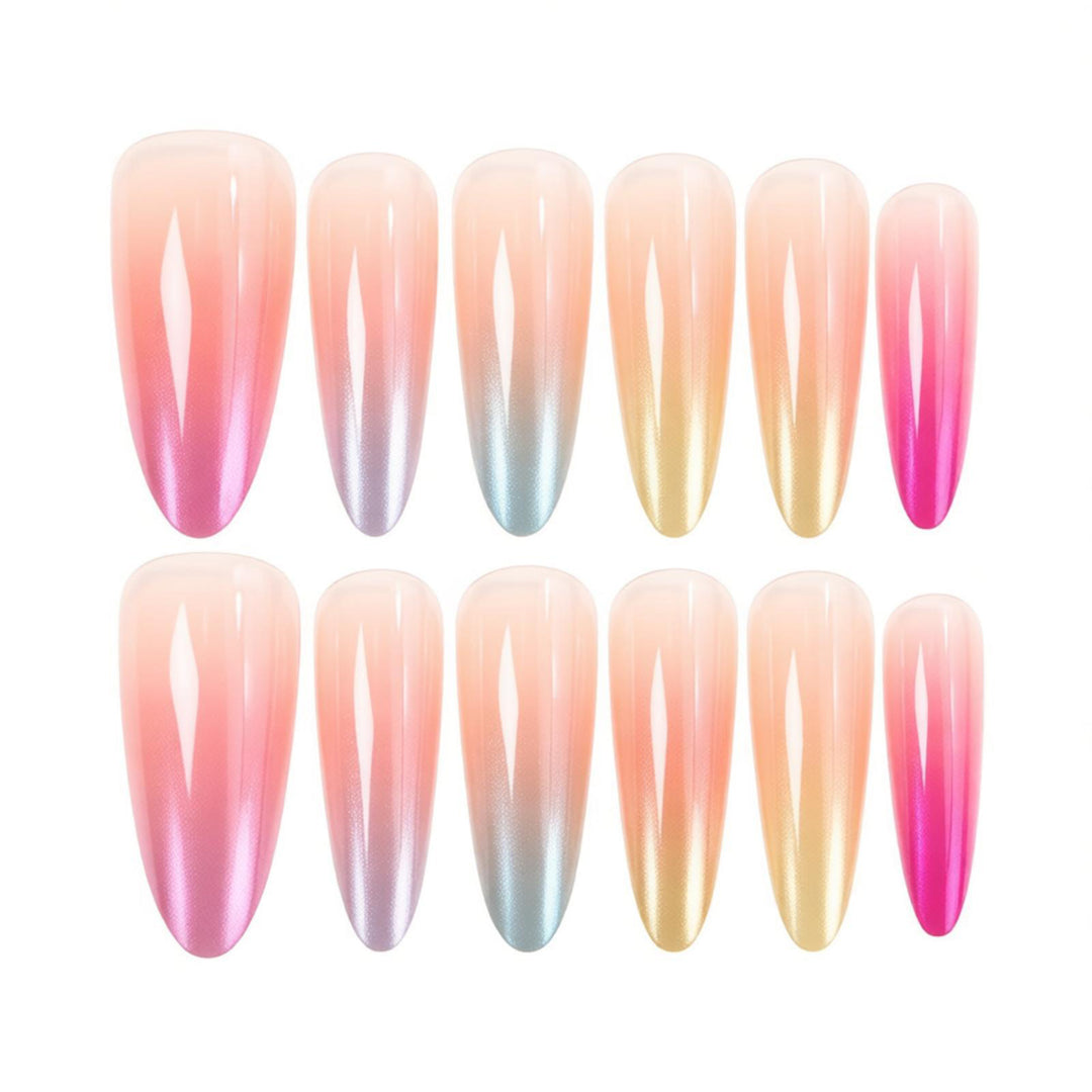 Ombre Gradient Press-On Nail Design Bowlift