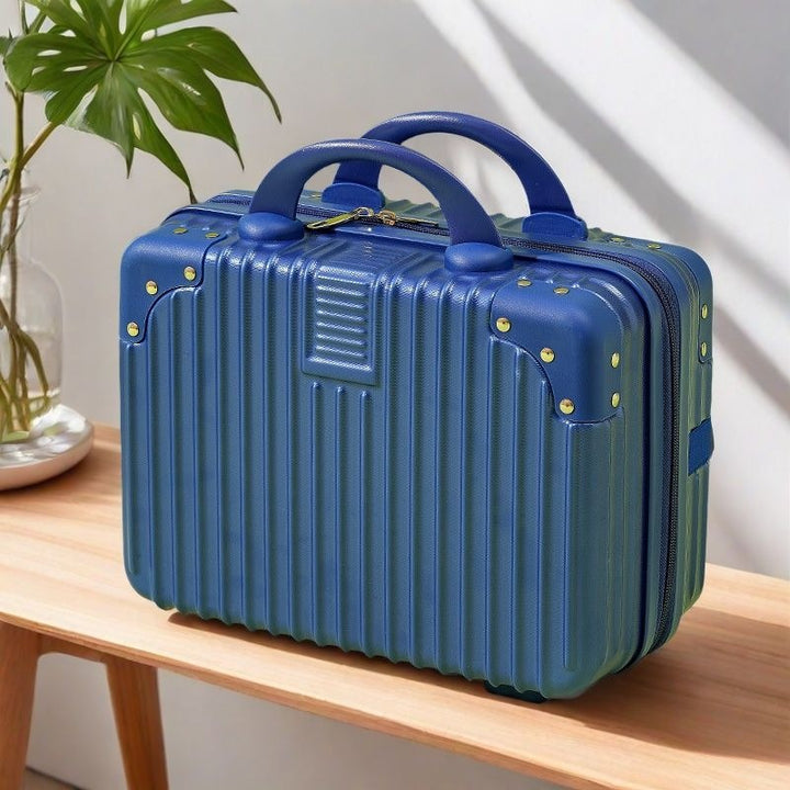 Hard-shell carry-on suitcase with secure lock and innovative design Bowlift