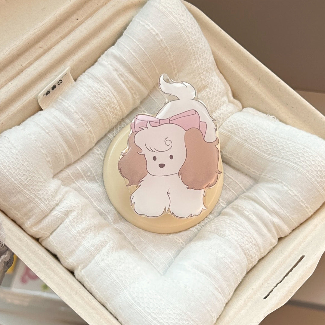 Playful refrigerator magnet in dog design Bowlift