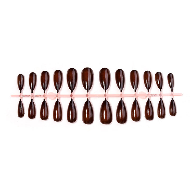 Artificial nail set with elegant drop shapes Bowlift