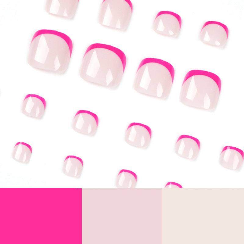 Artful foot nail design with modern color accents Bowlift