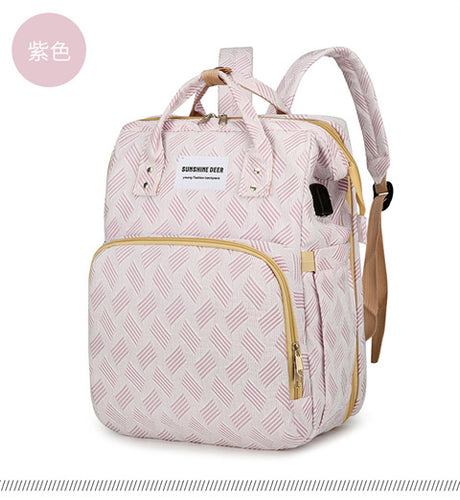 Functional Quilt-Patterned Backpack Bowlift