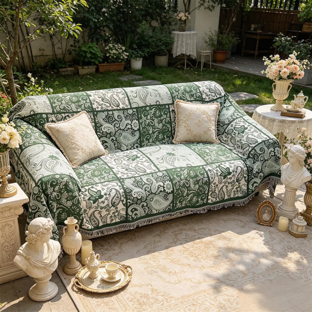Elegant Patchwork Sofa Throw Blanket