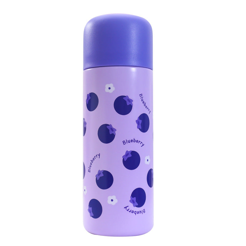 Women's Insulated Water Bottle with Fruity Design and Ergonomic Carry Handle Bowlift