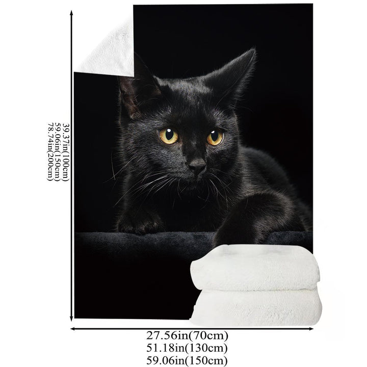 Cat-Themed Plush Blanket
