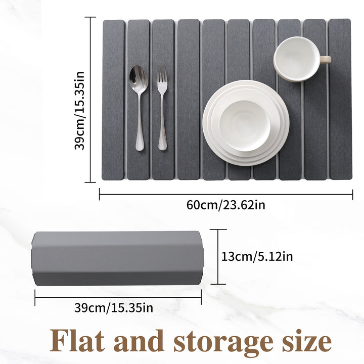 Elegant Slatted Dining Table Mat