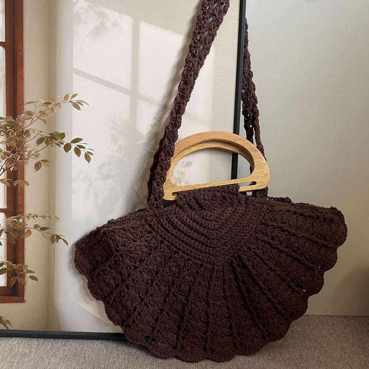 Hand-knotted Shoulder Bag Made of Cotton Bowlift