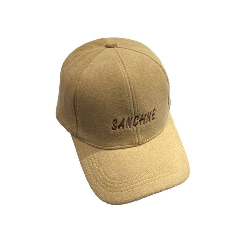 Women's Embroidered Wool Baseball Cap Bowlift