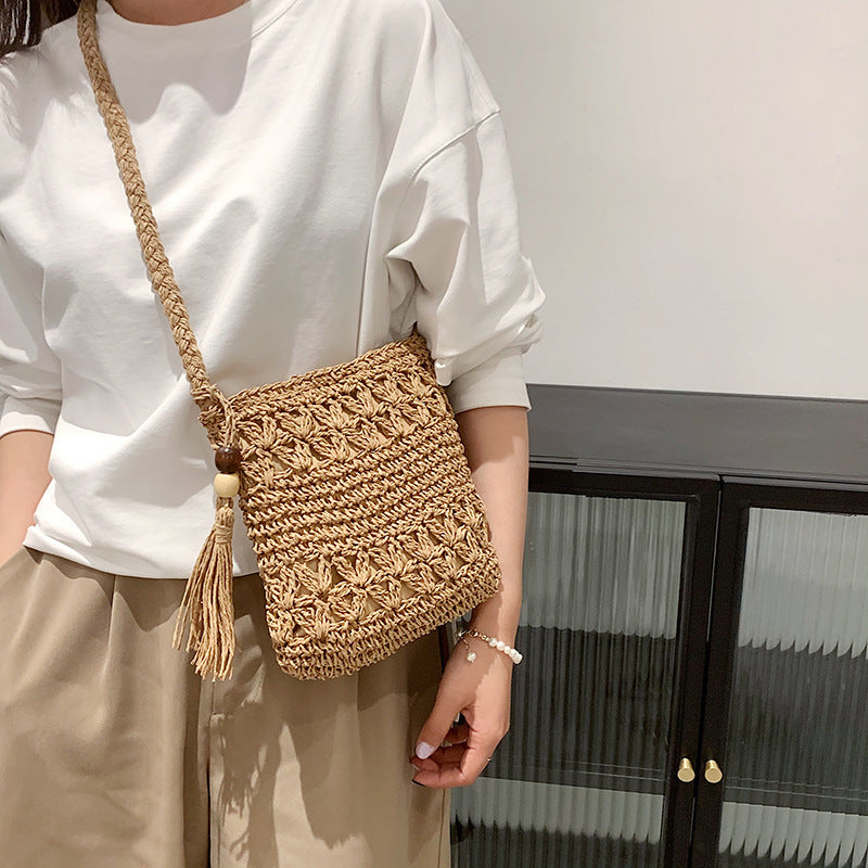 Hand-knotted macrame bag with special wave pattern Bowlift