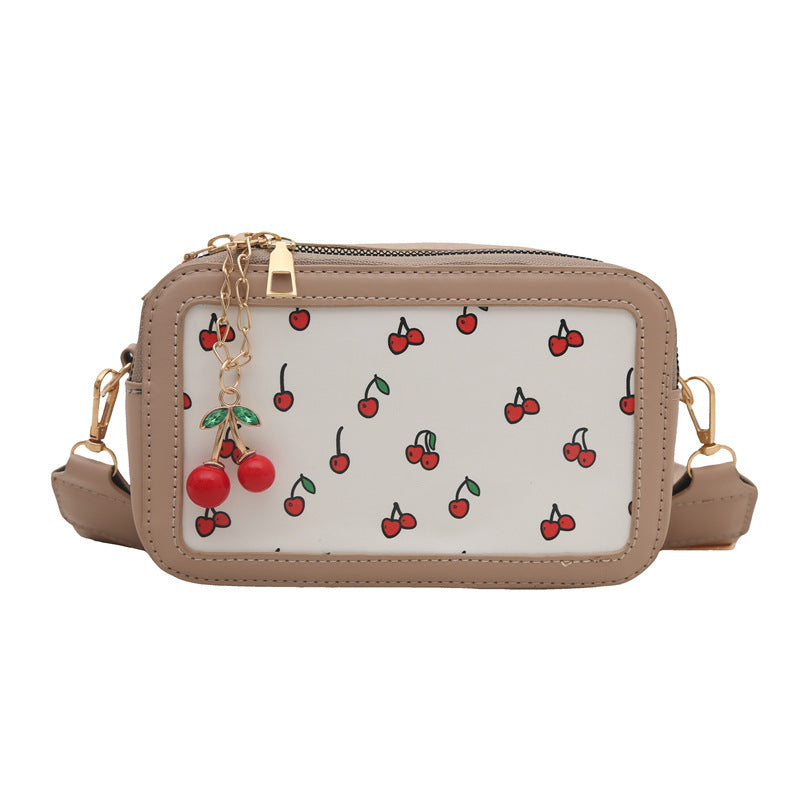 Fun Cherry Print Crossbody Bag Bowlift