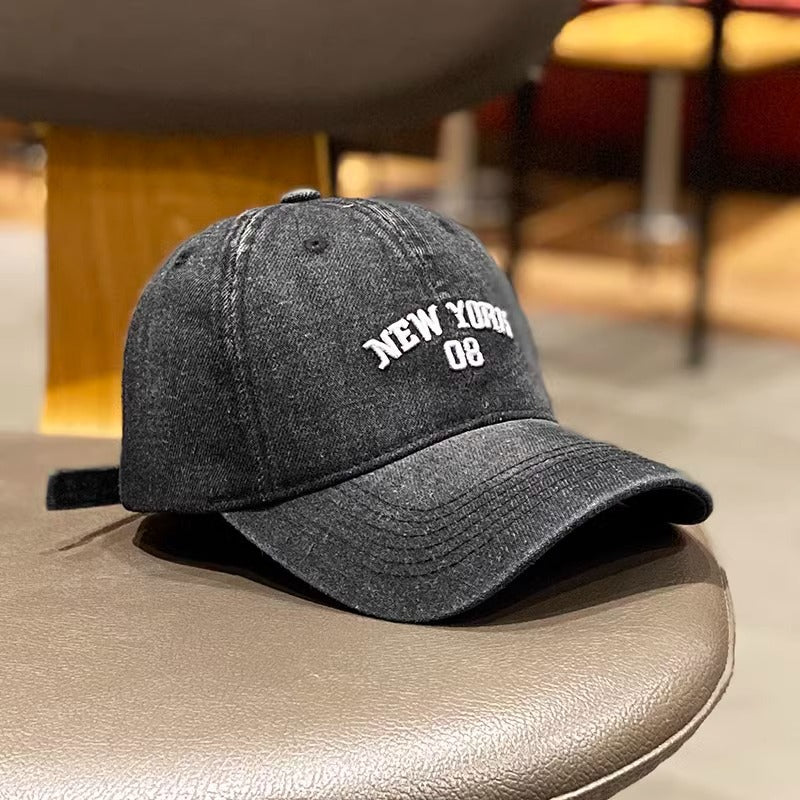Women's Vintage-Inspired Denim Baseball Cap Bowlift