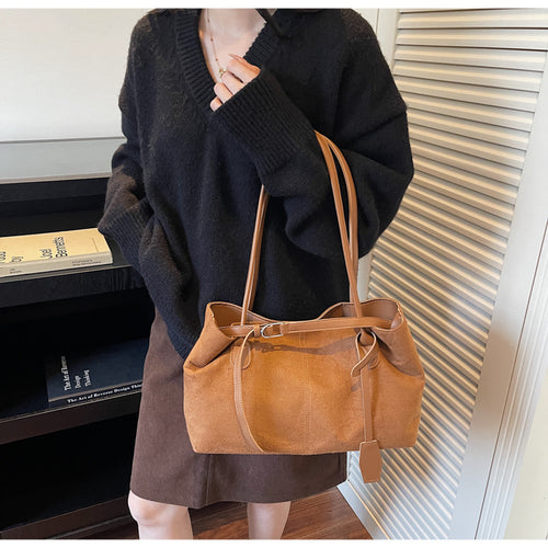 Luxe Suede Tote Bag Bowlift