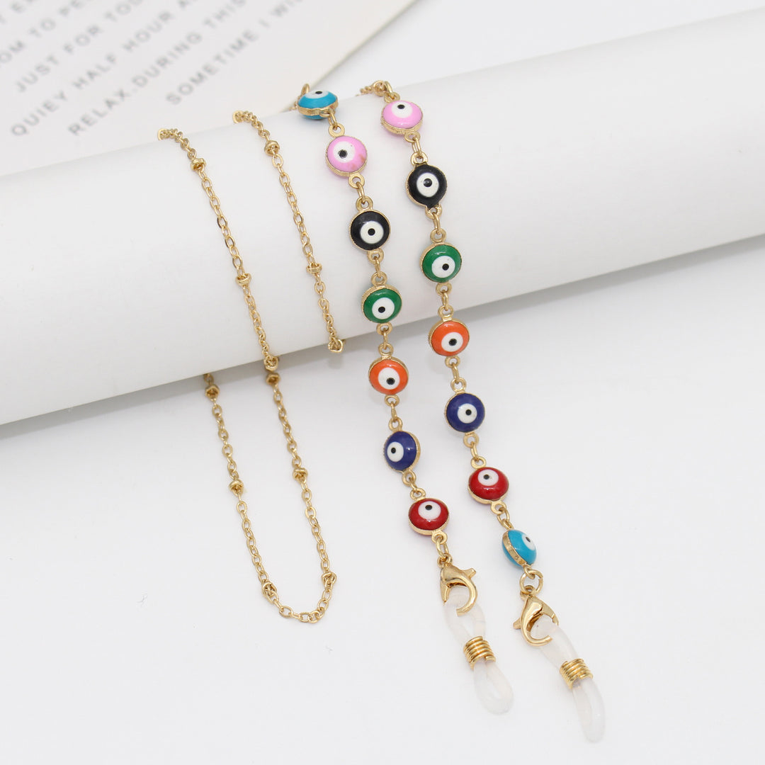 Floral Decorated Eyewear Chain Bowlift