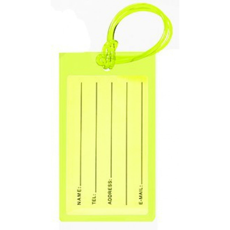Silicone Luggage ID Tag with Writable Info Panel and Flexible Loop Strap Bowlift