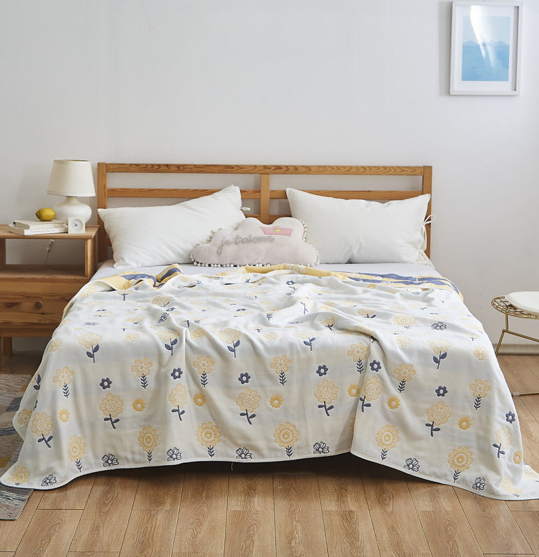 Women Elegant Blanket with Subtle Leaf Pattern Bowlift