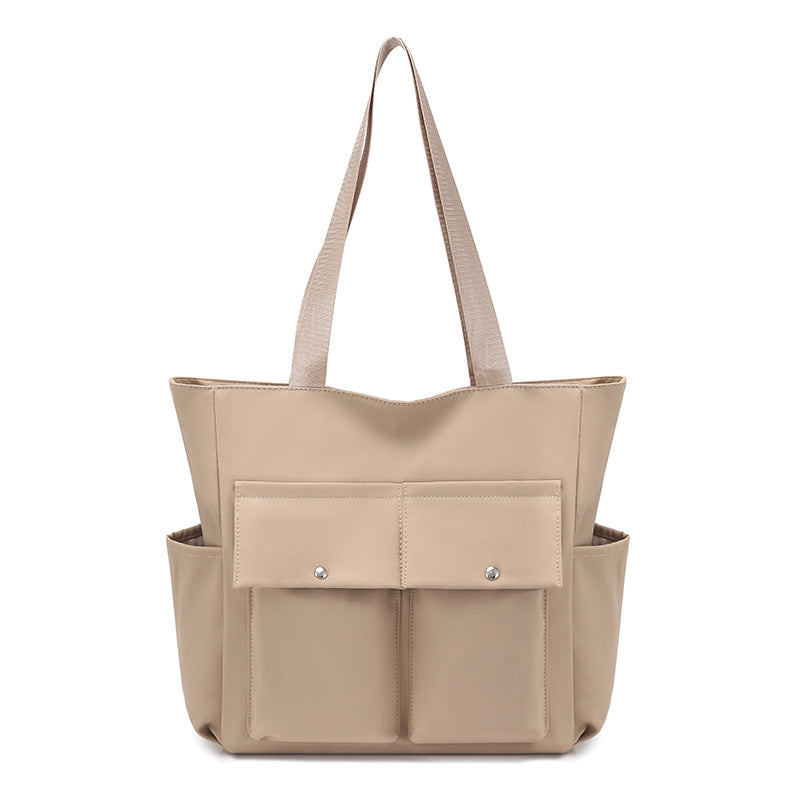 Spacious Dual-Pocket Tote Bag Bowlift