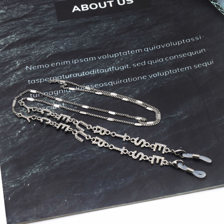 Sparkling Rhinestone Eyewear Chain Bowlift
