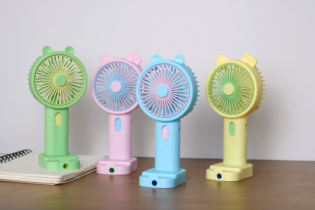 Unisex Portable Handheld Fan with Creative Cat Ears Design Bowlift