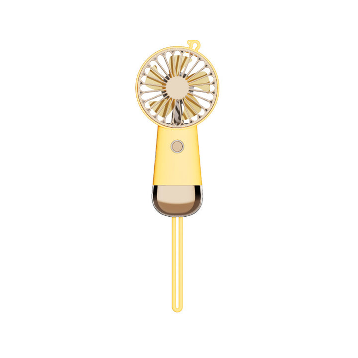 Ladies portable hand fan with USB charging function and ergonomic handle Bowlift