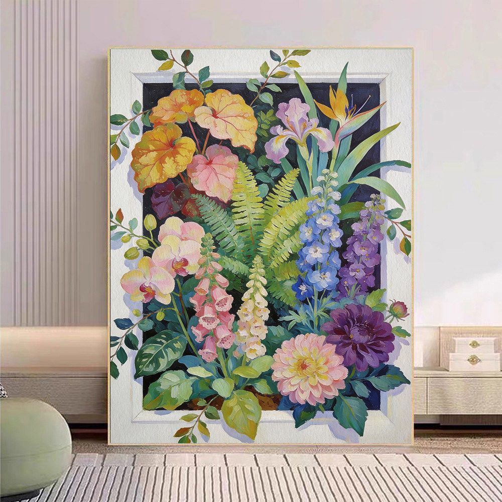 Floral Botanical Canvas Art Print Bowlift