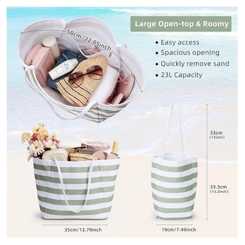 Beach bag with large storage space and water-repellent material Bowlift