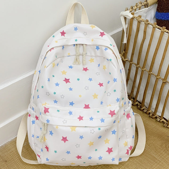Star-Patterned Lightweight Backpack Bowlift