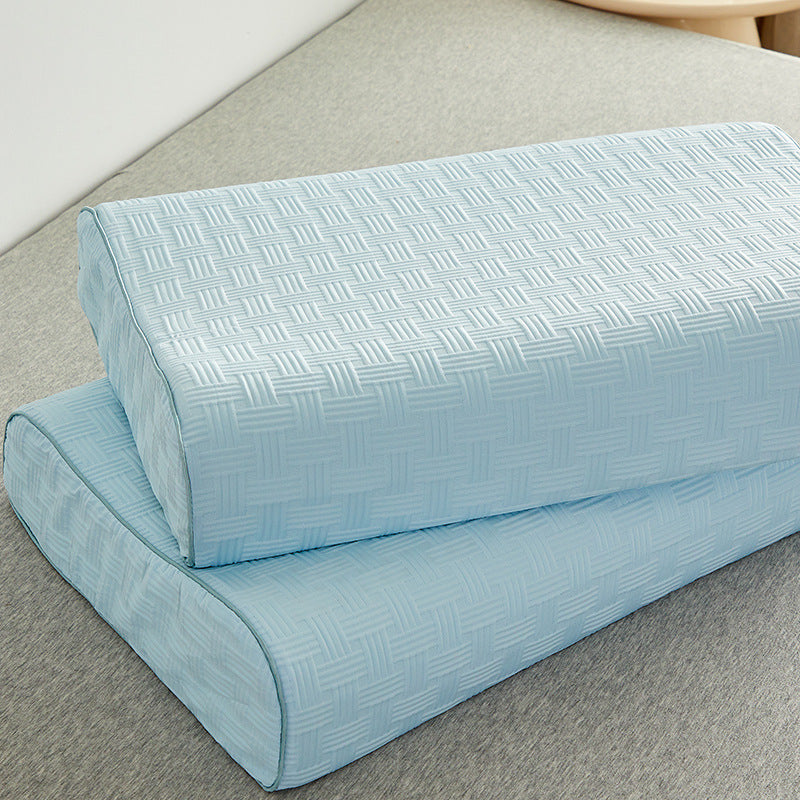 Orthopedic neck support pillow with ergonomic shape and ventilated cover Bowlift