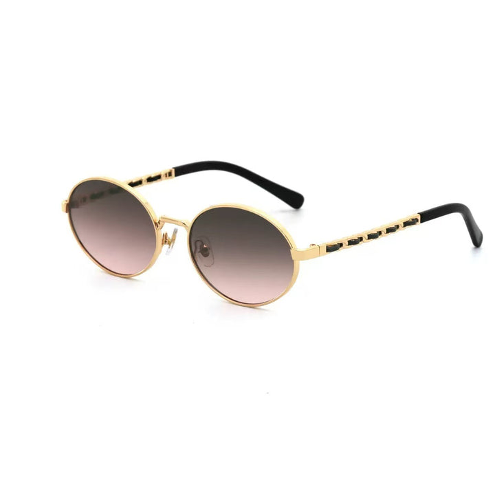 Women's elegant round sunglasses with luxurious frame and comfortable temples Bowlift