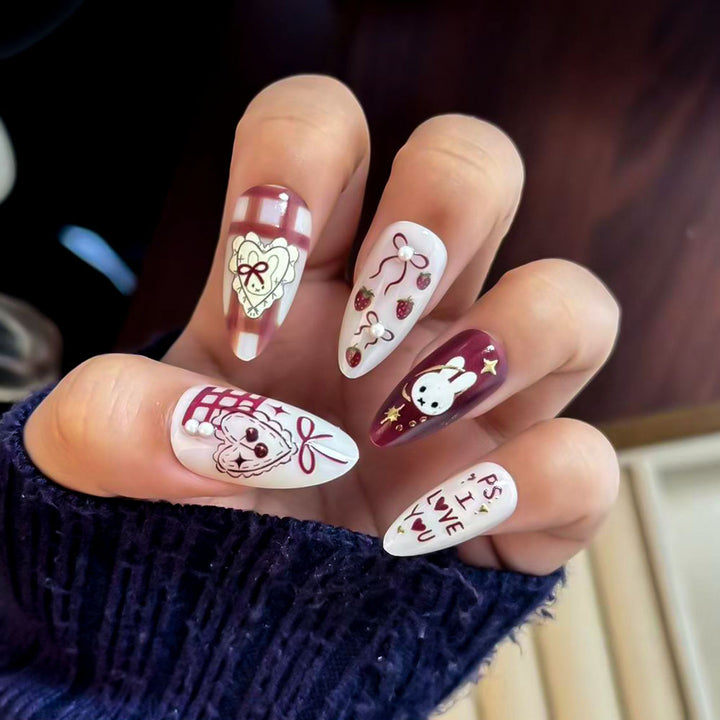 Whimsical Cartoon Press-On Nails Bowlift
