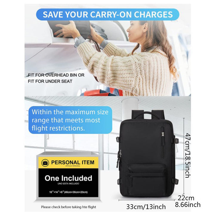 Multifunctional Travel Backpack with Insulated Laptop Compartment Bowlift